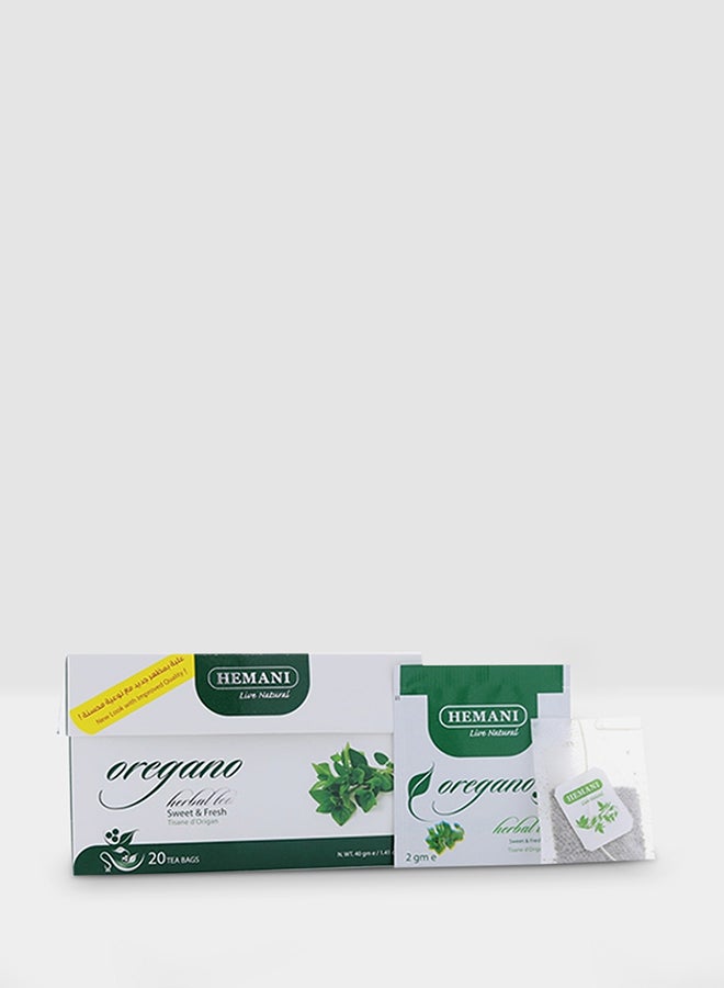 HEMANI - Oregano Herbal Tea 20 Bags 40grams - Image 1