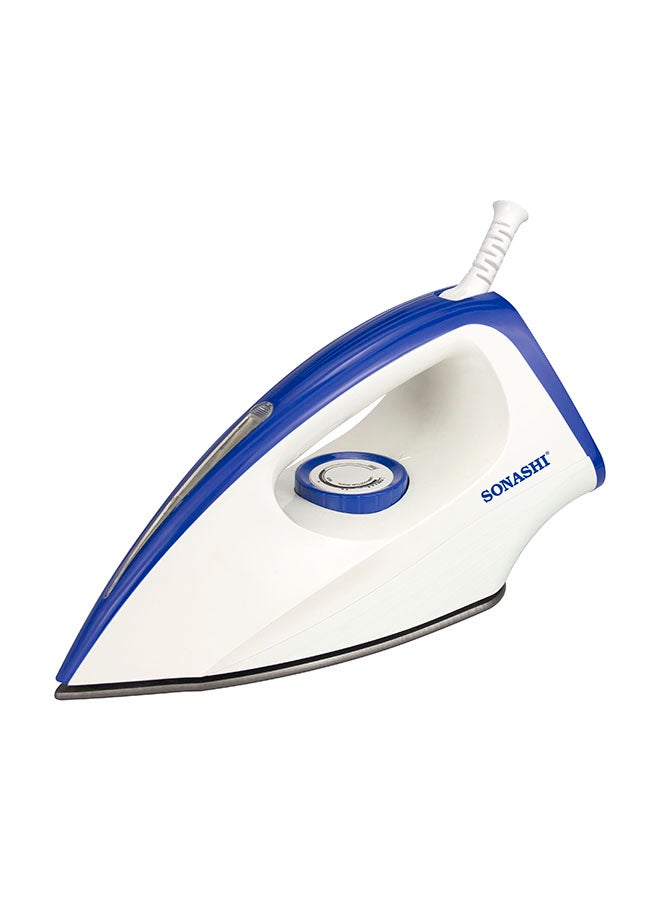SONASHI - Dry Iron With Non-Stick Coating Plate & Adjustable Thermostat Control | Heavy Base Iron With Indicator Light | Perfect For All Types Of Clothes 1200 W SDI-6016T Blue/White - Image 1