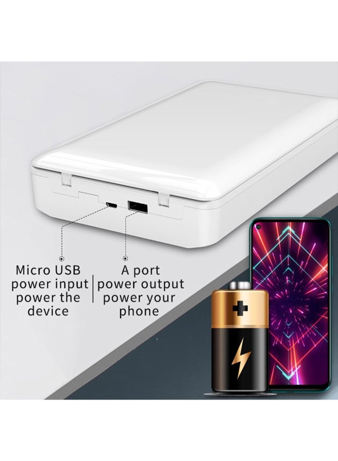 Portable Phone Charger With UV Sanitizer White - Image 4