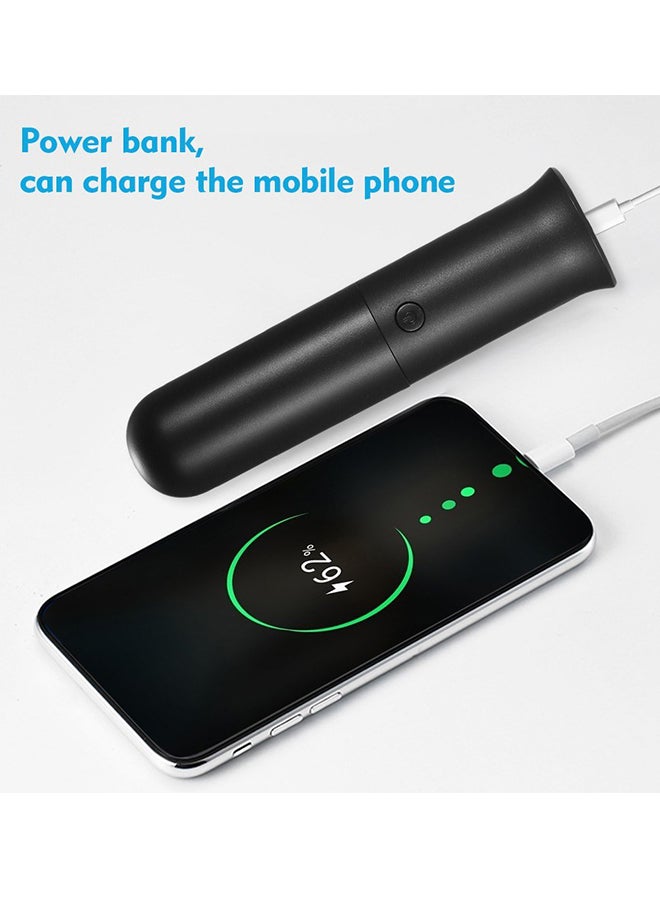 ماركة غير محددة مروحة صغيرة محمولة قابلة للشحن بمنفذ USB أسود  - Image 4