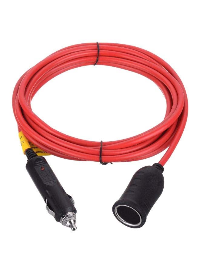 Plug Socket Extension Cord Red/Black 12feet  - Image 1