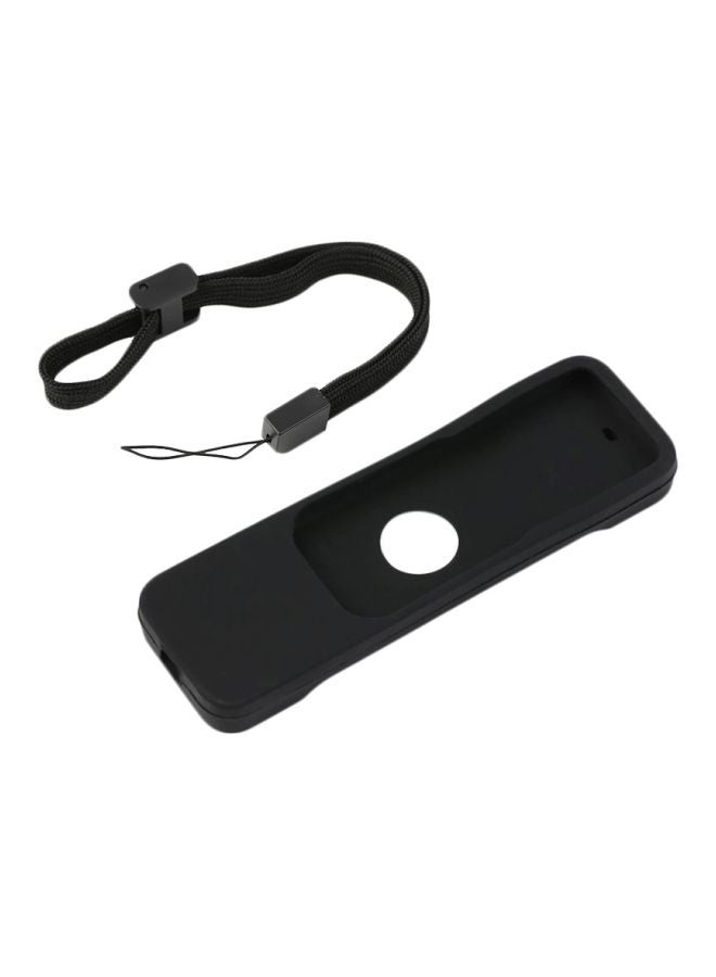 Protective Remote Control Case Cover With Lanyard For Apple TV 4th Gen Black  - Image 1