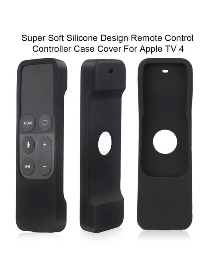 Protective Remote Control Case Cover With Lanyard For Apple TV 4th Gen Black  - Image 2