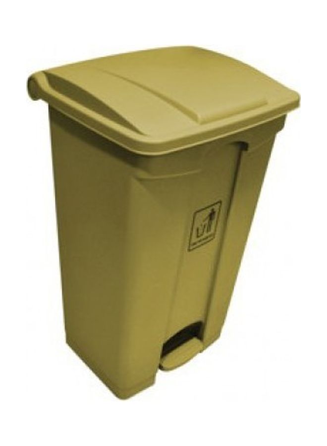 Generic Garbage Can With Pedal Beige 68Liters 