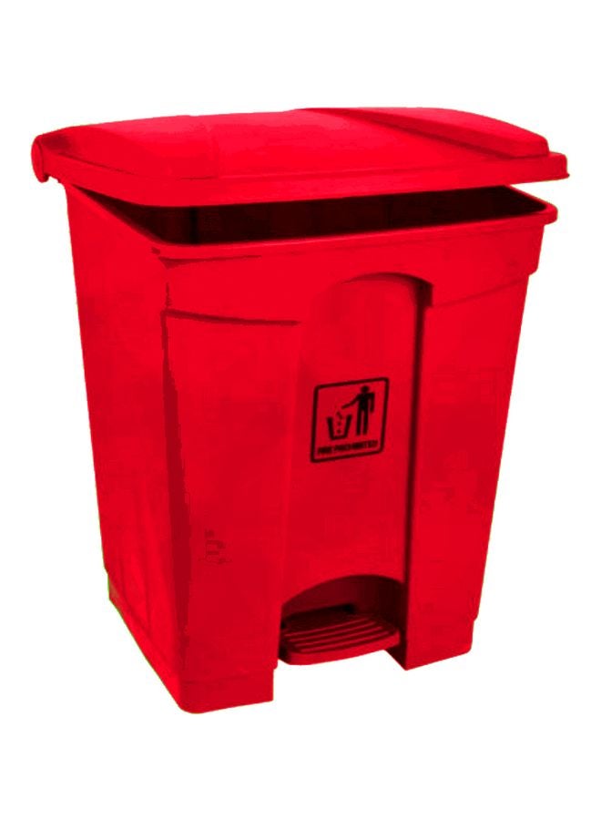 Generic Garbage Can With Pedal Red 30Liters 