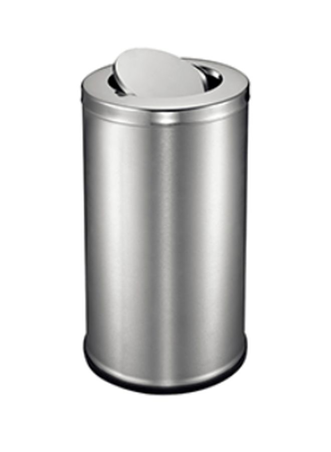 Stainless Steel Swing Top Bin Silver 56Liters