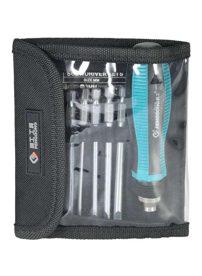 Generic - 9-Piece Multi-Functional Insulated Screwdriver Set Black - Image 1