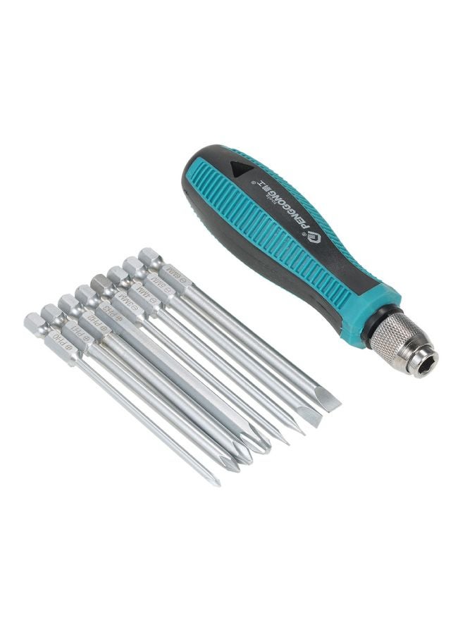 Generic - 9-Piece Multi-Functional Insulated Screwdriver Set Black - Image 1