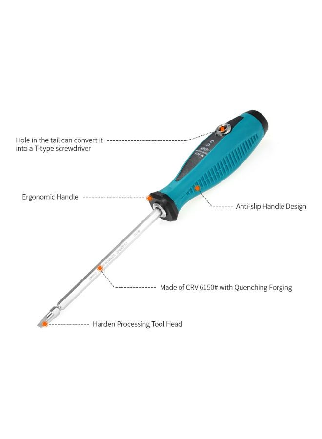 PENGGONG 5-Piece Two-Way Slotted Phillips Reversible Screwdriver Set Blue/Black/Silver - Image 3