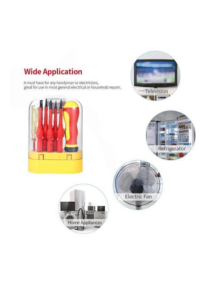 PENGGONG 11-Piece Insulated Screwdrivers Set Red 15.5x4.5x11cm - Image 4