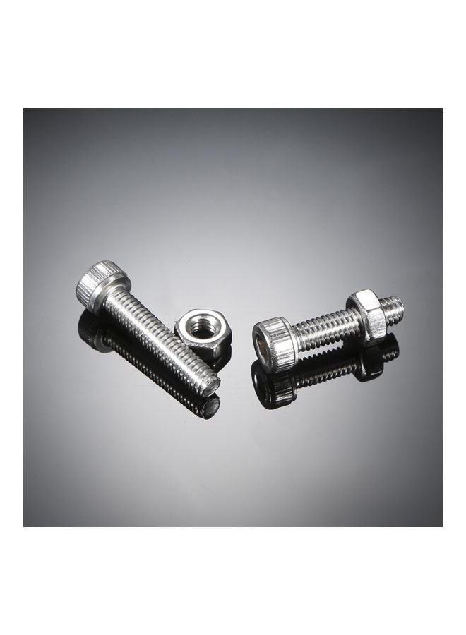 480-Piece Stainless Steel Socket Hexagon Screw And Nut Set Silver - Image 4