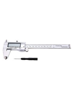 Generic LCD Display Measuring Caliper With Tester Silver/Black 