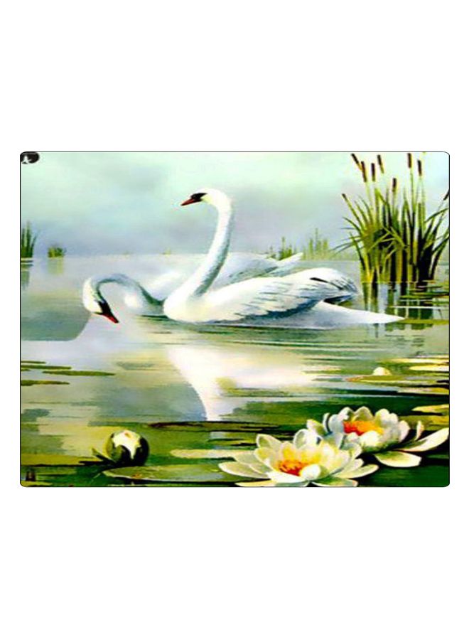 Printed Anti-Slip Gaming Mouse Pad Green/White