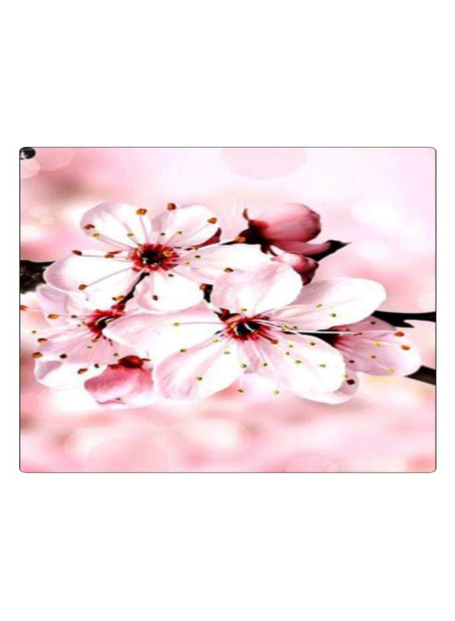 لوحة ماوس ألعاب بتصميم مضادة للانزلاق وبنمط مطبوع وردي / أسود/ أبيض