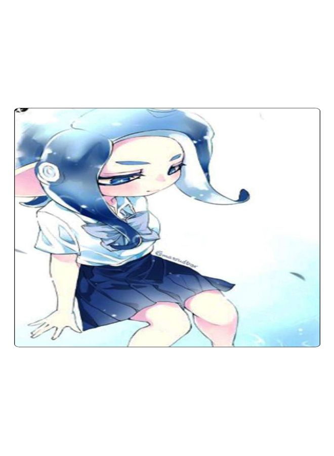 بي بي لوحة ماوس ألعاب بتصميم مضادة للانزلاق وبنمط مطبوع أزرق/ وردي/ أبيض