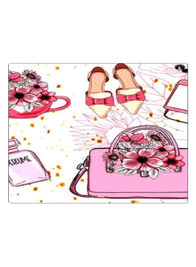 BP Printed Anti-Slip Gaming Mouse Pad Pink/White/Beige