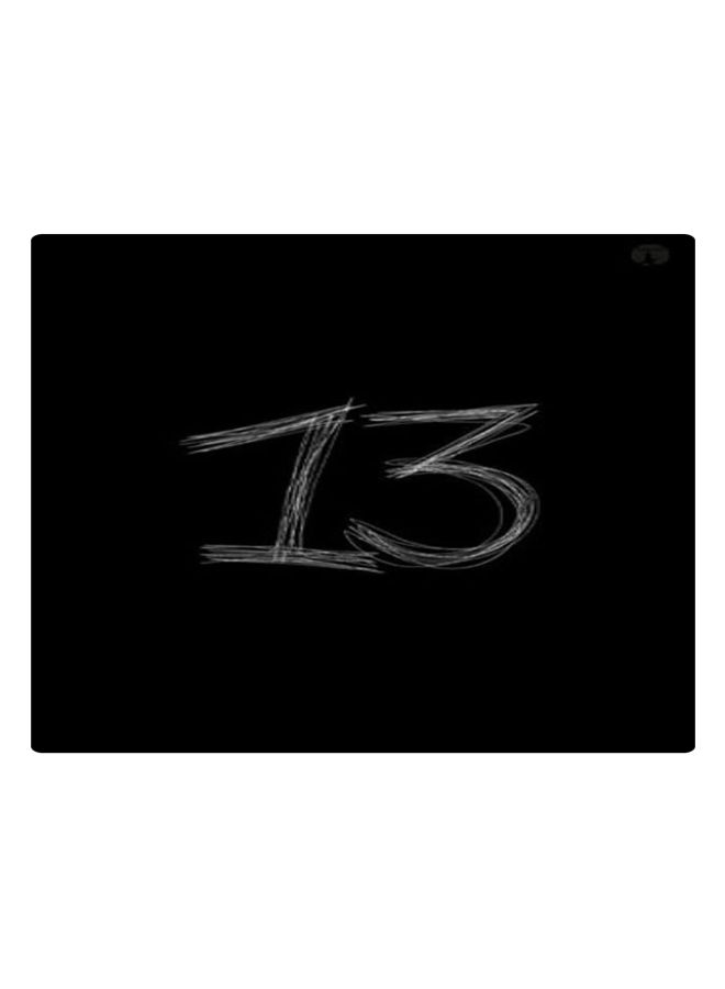 لوحة ماوس ألعاب بتصميم مضادة للانزلاق وبنمط مطبوع أسود/ أبيض