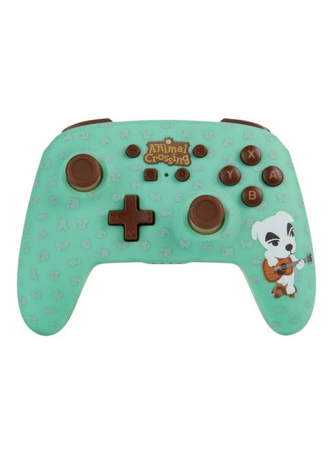 ذراع تحكم بتصميم لاسلكي مُحسن مزين بطبعة مستوحاة من لعبة الفيديو "Animal Crossing" لجهاز نينتندو سويتش