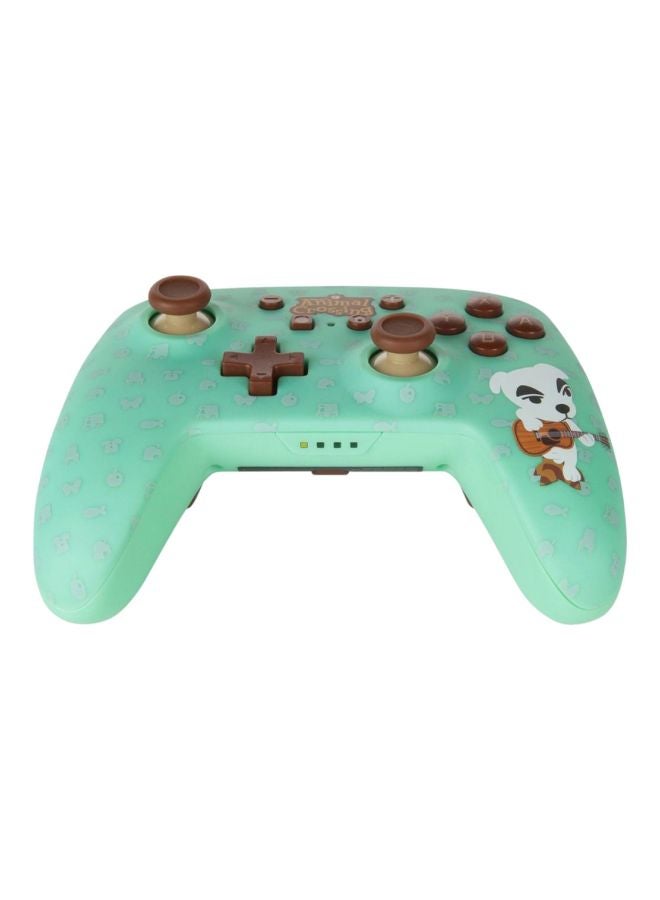 ذراع تحكم بتصميم لاسلكي مُحسن مزين بطبعة مستوحاة من لعبة الفيديو "Animal Crossing" لجهاز نينتندو سويتش
