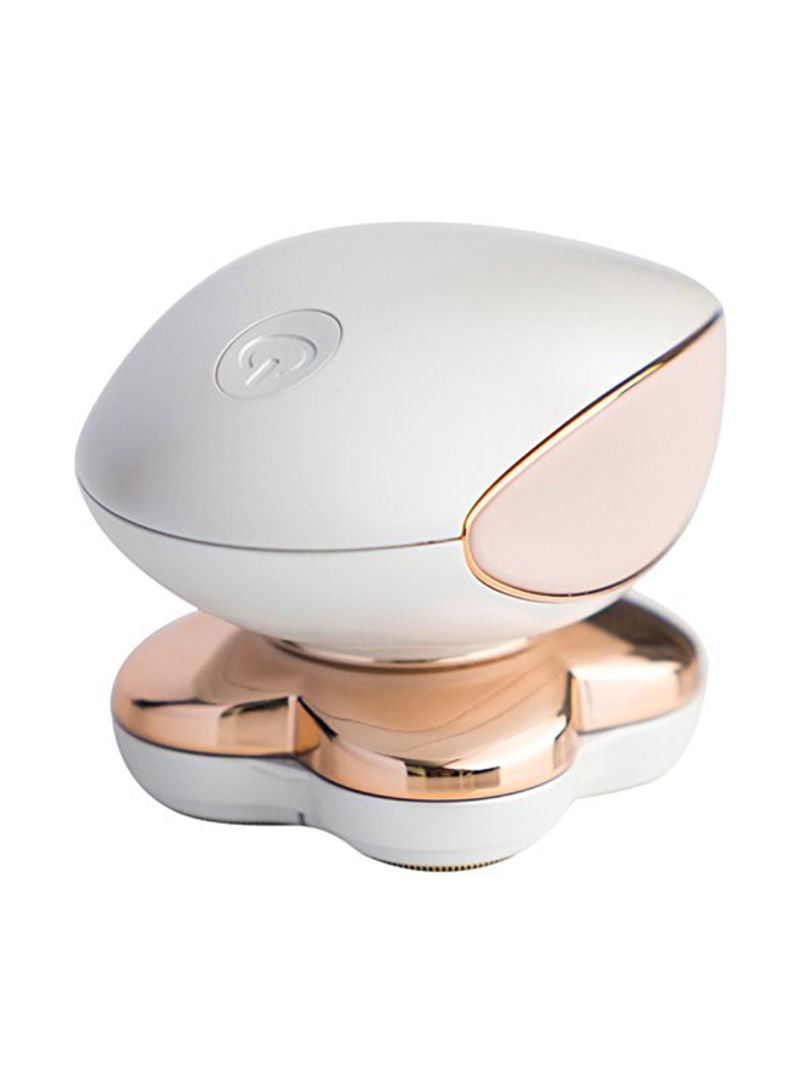 مزيل شعر السّاق بدون ألم أبيض/ذهبي 3.5 x 2.4 x 3.1بوصة - Image 1