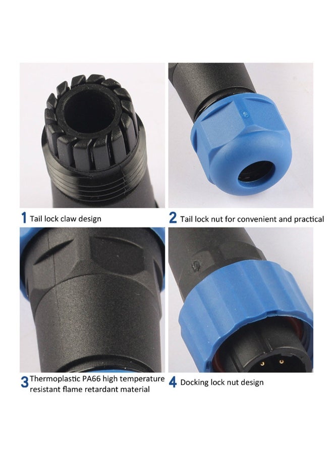 Waterproof Aviation Connector Plug And Socket Blue/Black  - Image 3