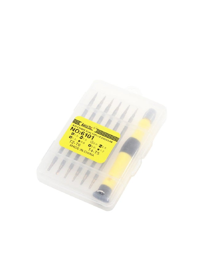 7-In-1 Manual Maintenance Tool Kit Black/Yellow/Silver 11cm  - Image 2