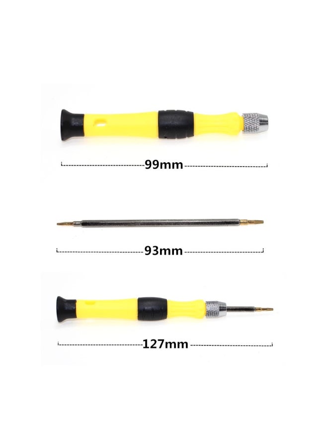 7-In-1 Manual Maintenance Tool Kit Black/Yellow/Silver 11cm  - Image 3