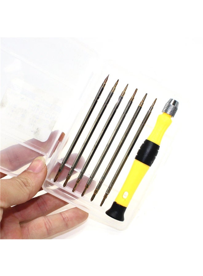 7-In-1 Manual Maintenance Tool Kit Black/Yellow/Silver 11cm  - Image 4