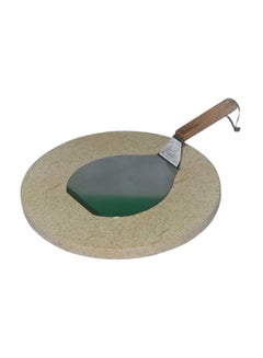 Generic Pizza Natural Stone With Shovel Beige/Grey/Brown 32x16.5 cm  - Image 1