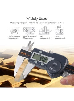 Generic Waterproof Stainless Steel Digital Vernier Caliper With LCD Display Black 235 x 75mm  - Image 4