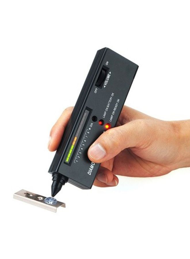 Generic Professional High Accuracy Diamond Tester With LED Indicator And Testing Platform Black/Silver 162 x 42 x 22mm  - Image 2