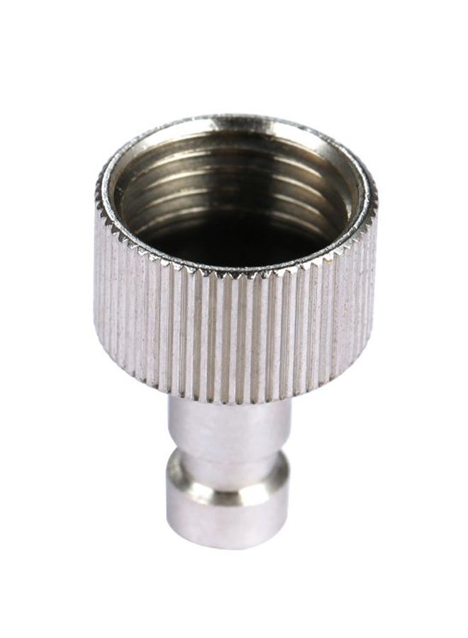 Household Airbrush Quick Adapter Set For Paint Spray Fans Silver - Image 3