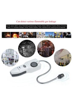 KKmoon Handheld Gas Leakage Location Determine Tester With Sound Light Alarm White/Silver  - Image 4