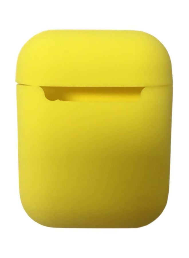 Generic Silicone Protective Case Cover For Apple AirPods Yellow/White  - Image 1