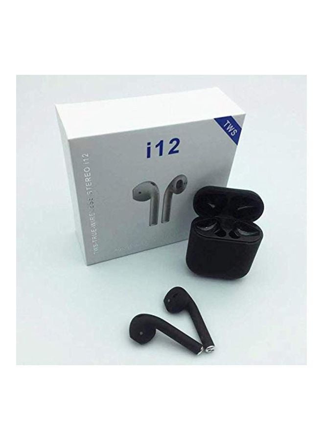 Generic - i12 TWS Wireless In-Ear Earphones With Charging Box Black - Image 1