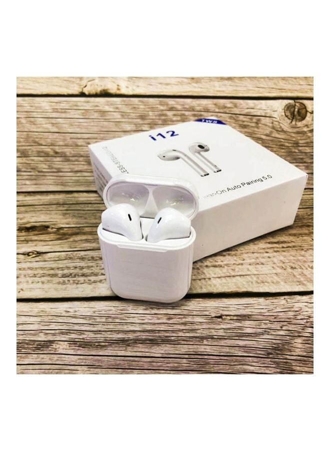Generic - i12 TWS In-Ear Bluetooth Earbuds With Charging Case White - Image 1