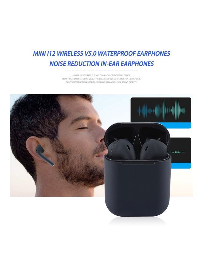 Generic - i12 TWS In-Ear Bluetooth Earbuds With Charging Case Black - Image 1