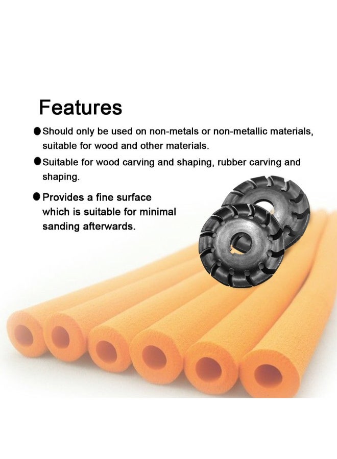 12-Teeth Multi-Functional Wood Carving Disc Black - Image 3