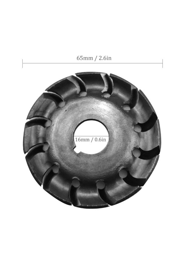 12-Teeth Multi-Functional Wood Carving Disc Black - Image 4