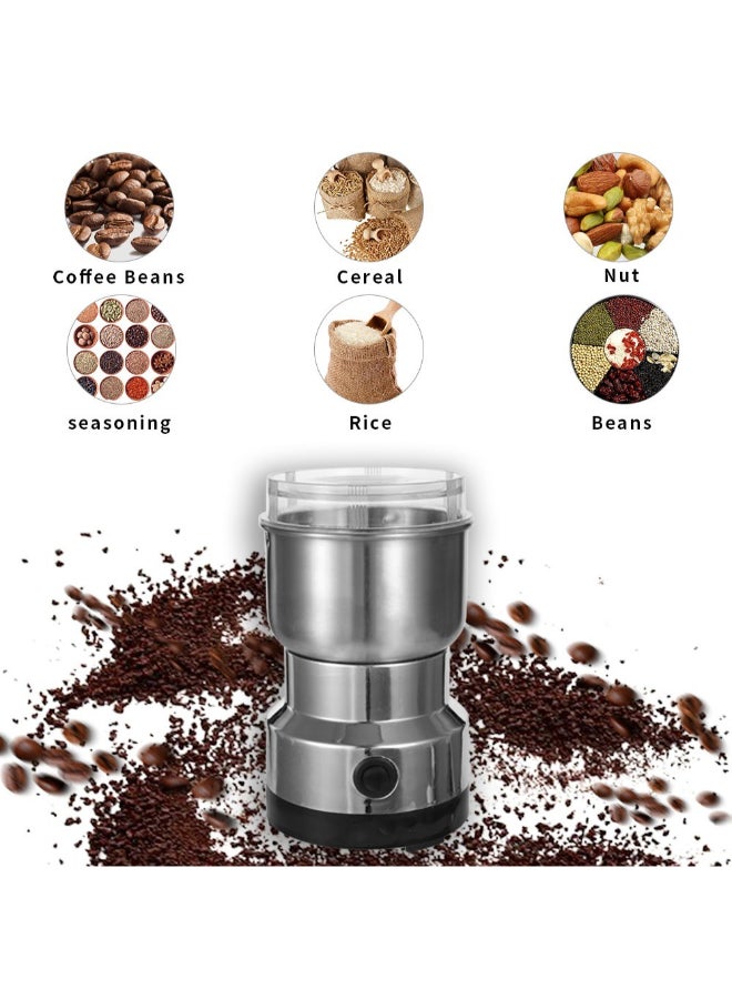 Stainless Steel Coffee Grinder Silver/Black 175 x 105mm - Image 3