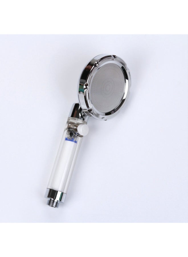 360 Degree Rotatable Shower Head With ON/Off Pause Switch Filter White/Silver - Image 3