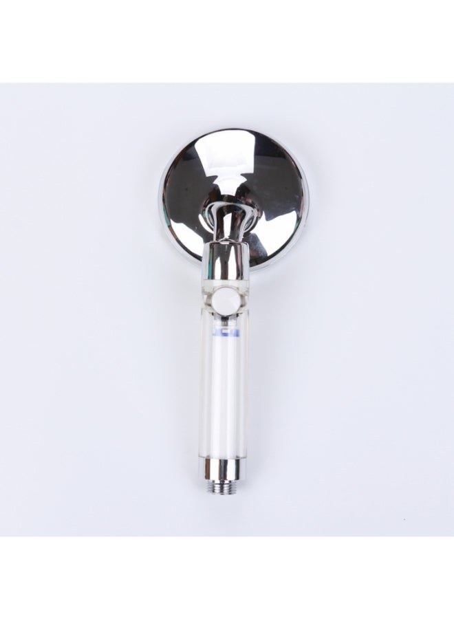 360 Degree Rotatable Shower Head With ON/Off Pause Switch Filter White/Silver - Image 2