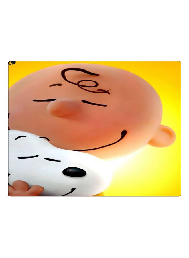 بي بي لوحة ماوس ألعاب بتصميم مضادة للانزلاق وبنمط مطبوع أصفر/بيج/أبيض - Image 1