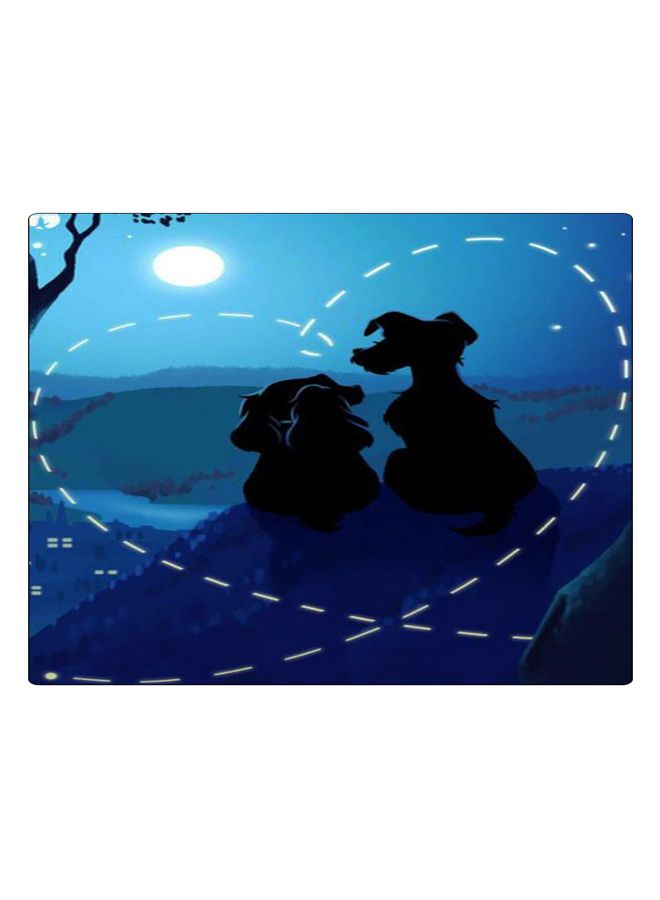 BP Printed Anti-Slip Gaming Mouse Pad Blue/Black/White - Image 1