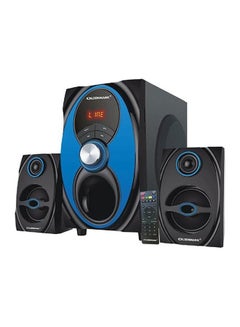 Multimedia  Speaker, 2.1 Channel With USB, SD, FM, Bluetooth, 5000W PMPO Speakers, Digital LED Display, Handy Remote Control OMMS1186 Black/Blue