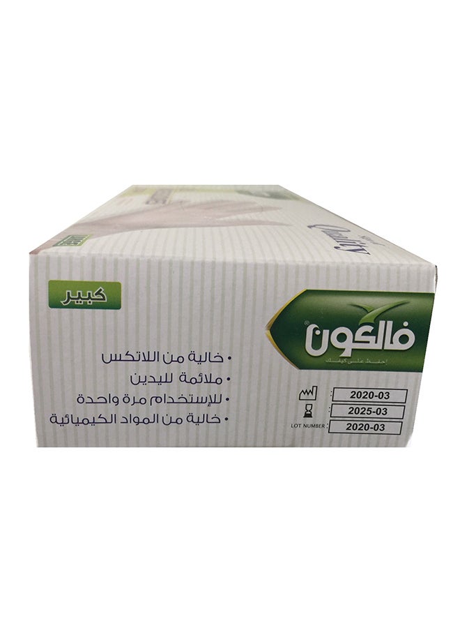 Falcon 100-Piece Powder Free Vinyl Food Service Gloves Clear L Clear L - Image 4