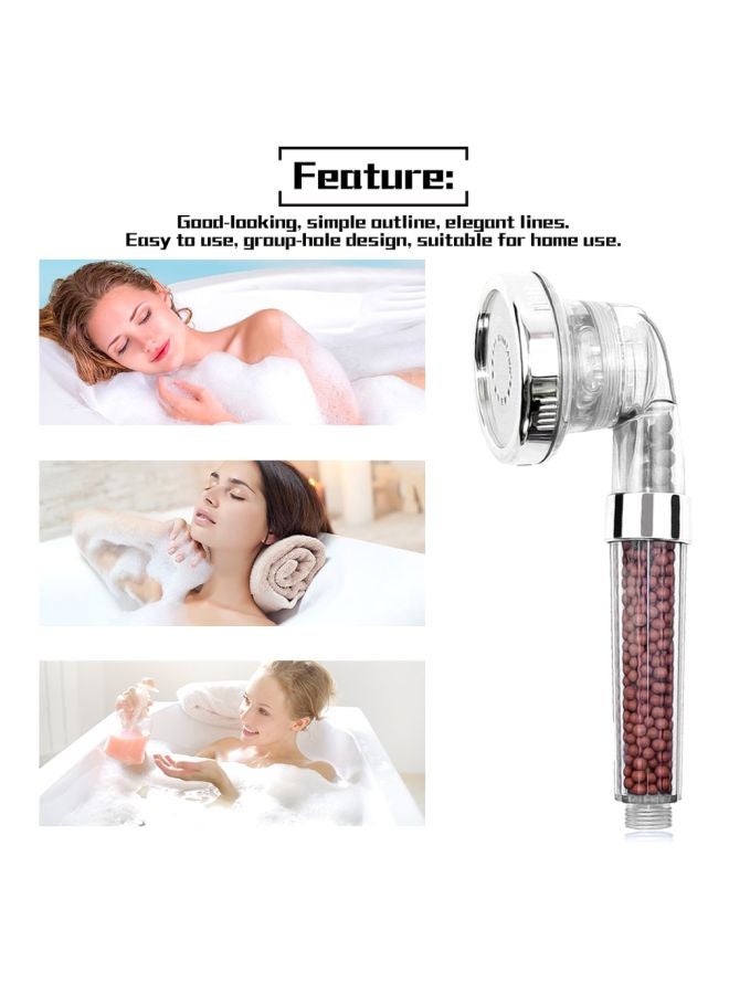 Handheld Shower Head Transparent/Brown 22cm  - Image 2