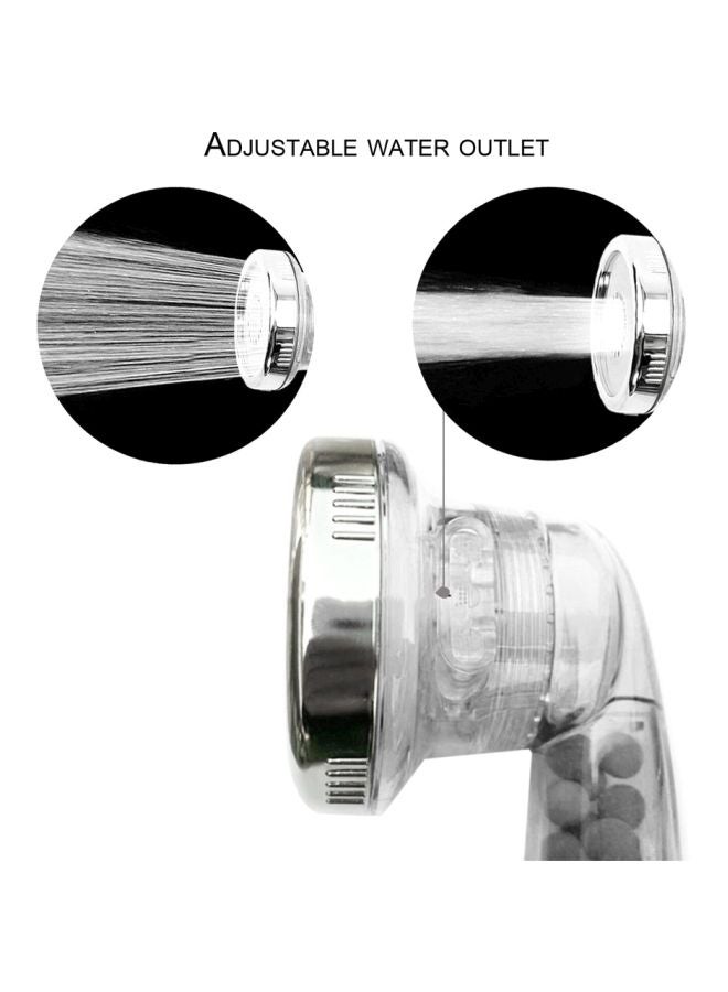 Handheld Shower Head Transparent/Brown 22cm  - Image 3