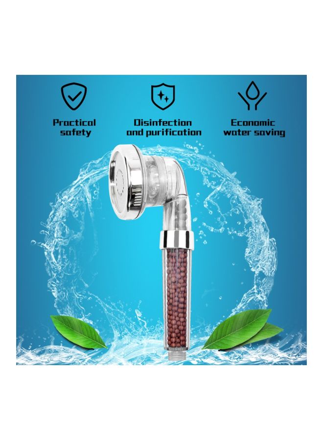 Handheld Shower Head Transparent/Brown 22cm  - Image 4