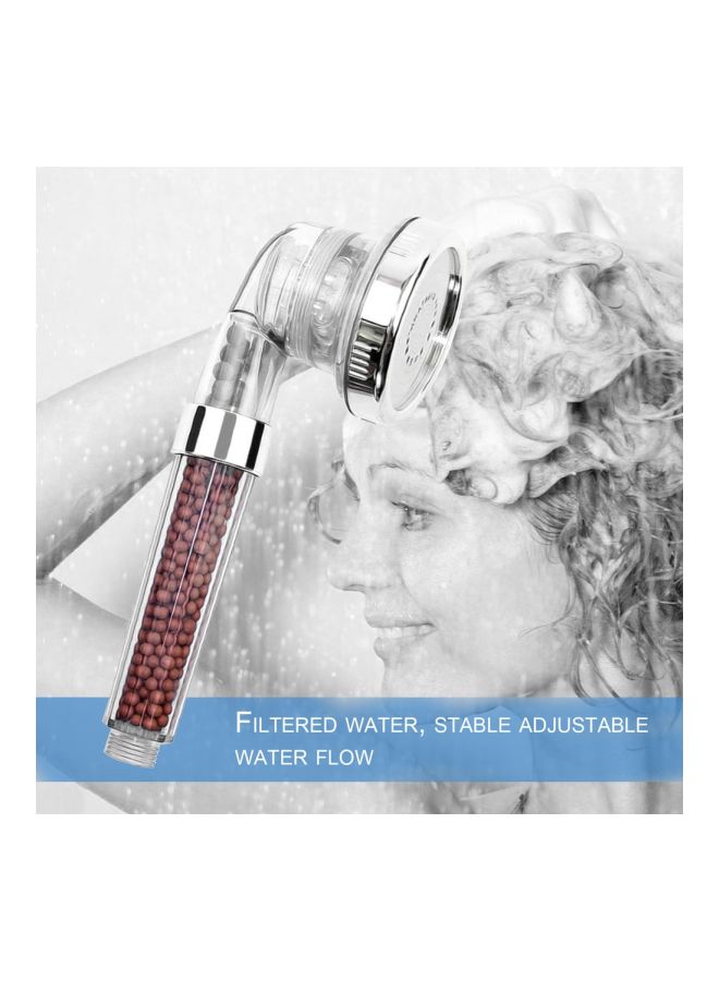 Handheld Shower Head Transparent/Brown 22cm  - Image 5